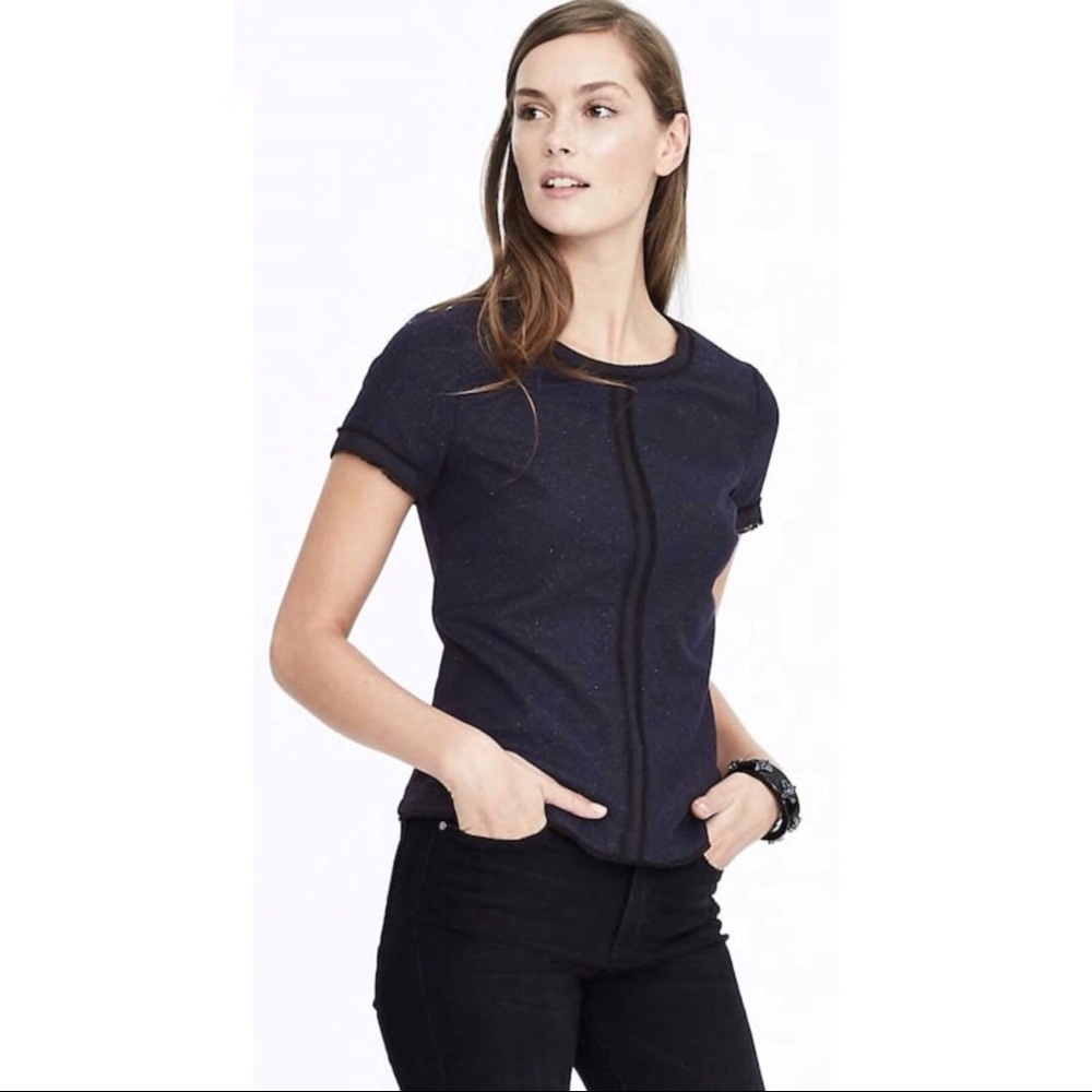 Banana Republic Darby Grosgrain Blue Top